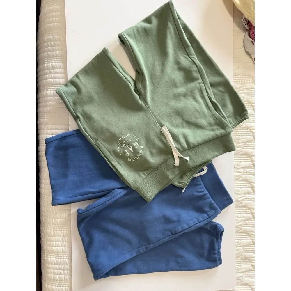 GAP Boys Jogger Pants 10/12 Terry Cloth Sweatpants Elastic Waist Lounge 2 Pc Set - Picture 14 of 14